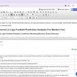 Advanced La Liga Football Prediction Analysis For Modern Fan